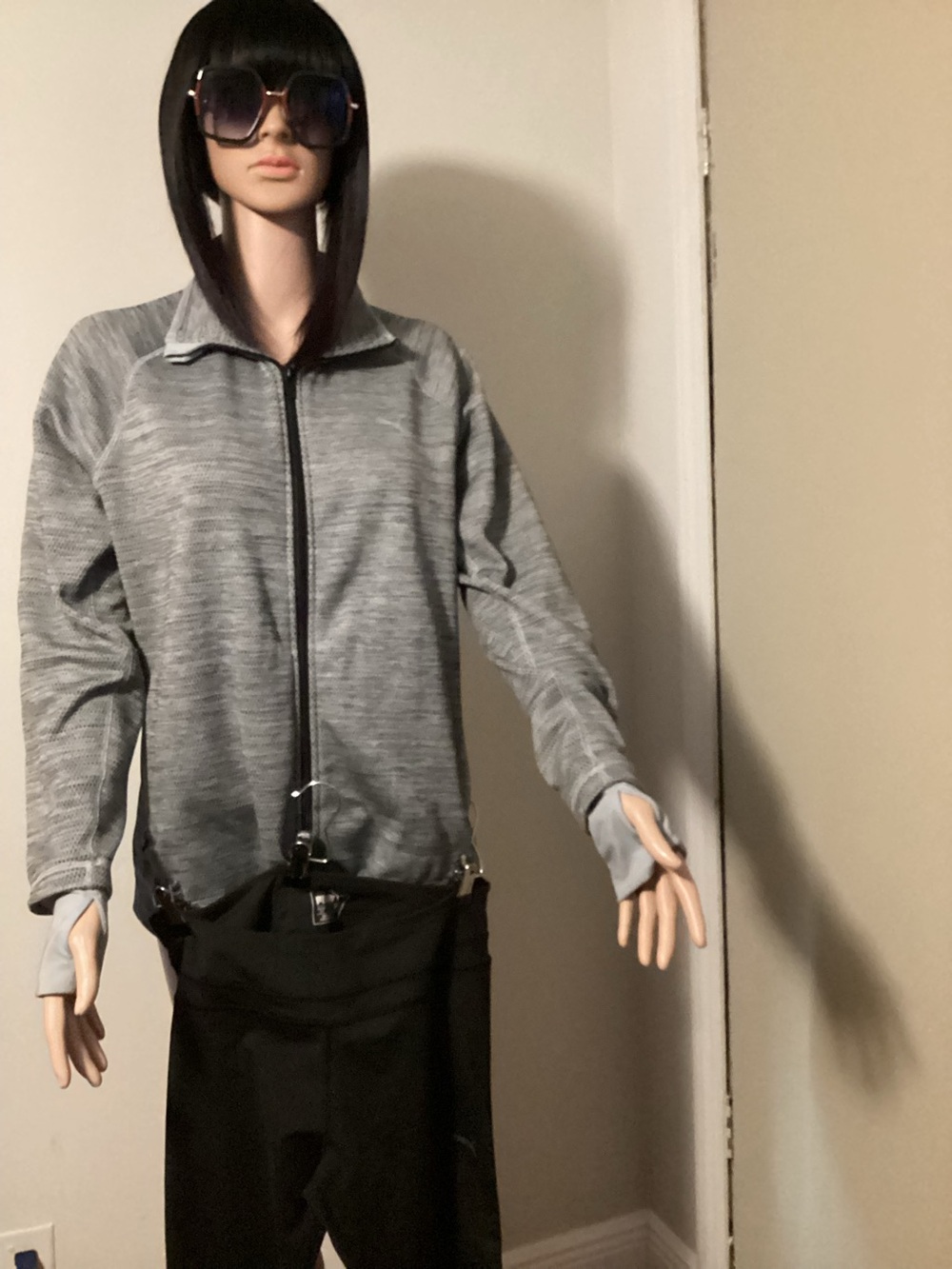 *2pc*Puma Heather Gray Jacket with Black puma Leggings